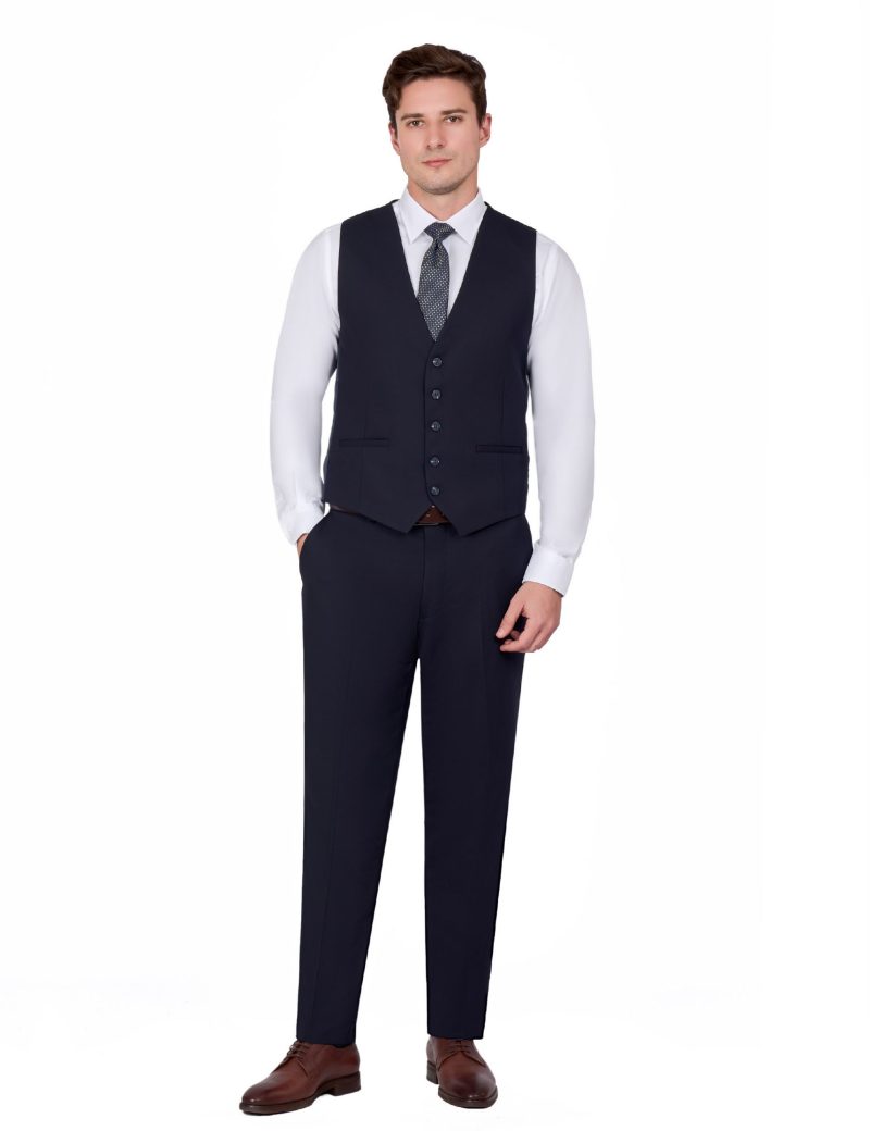 JK00KL02M008-Navy-002-6 Premium Two-Piece Suit with Bamboo-Blend Fabric