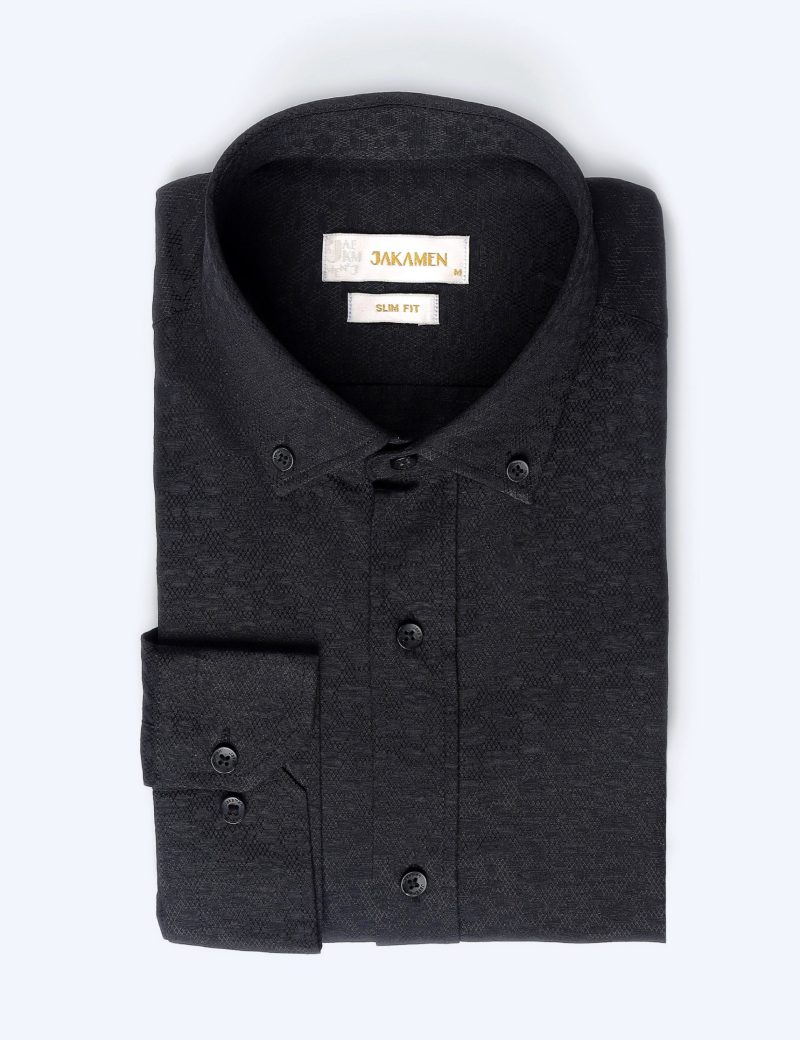 Slim Fit Button-Down Collar Dress Shirt