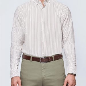 Slim-Fit Striped Seersucker Shirt