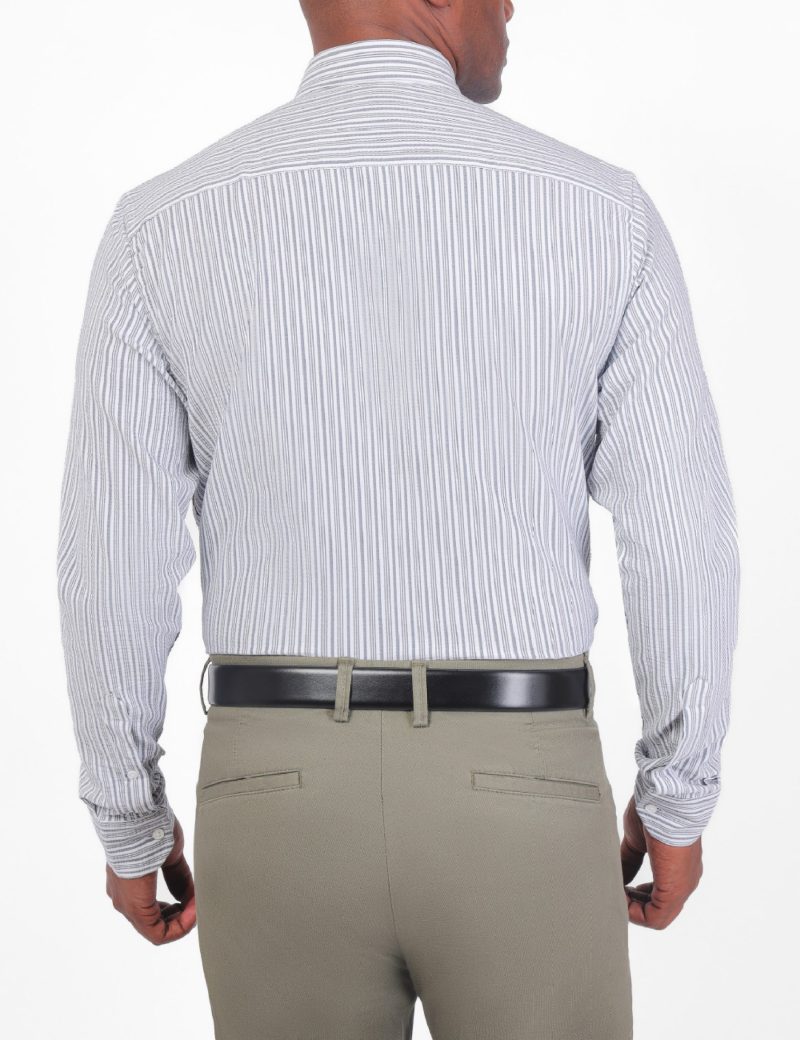Slim-Fit Striped Seersucker Shirt