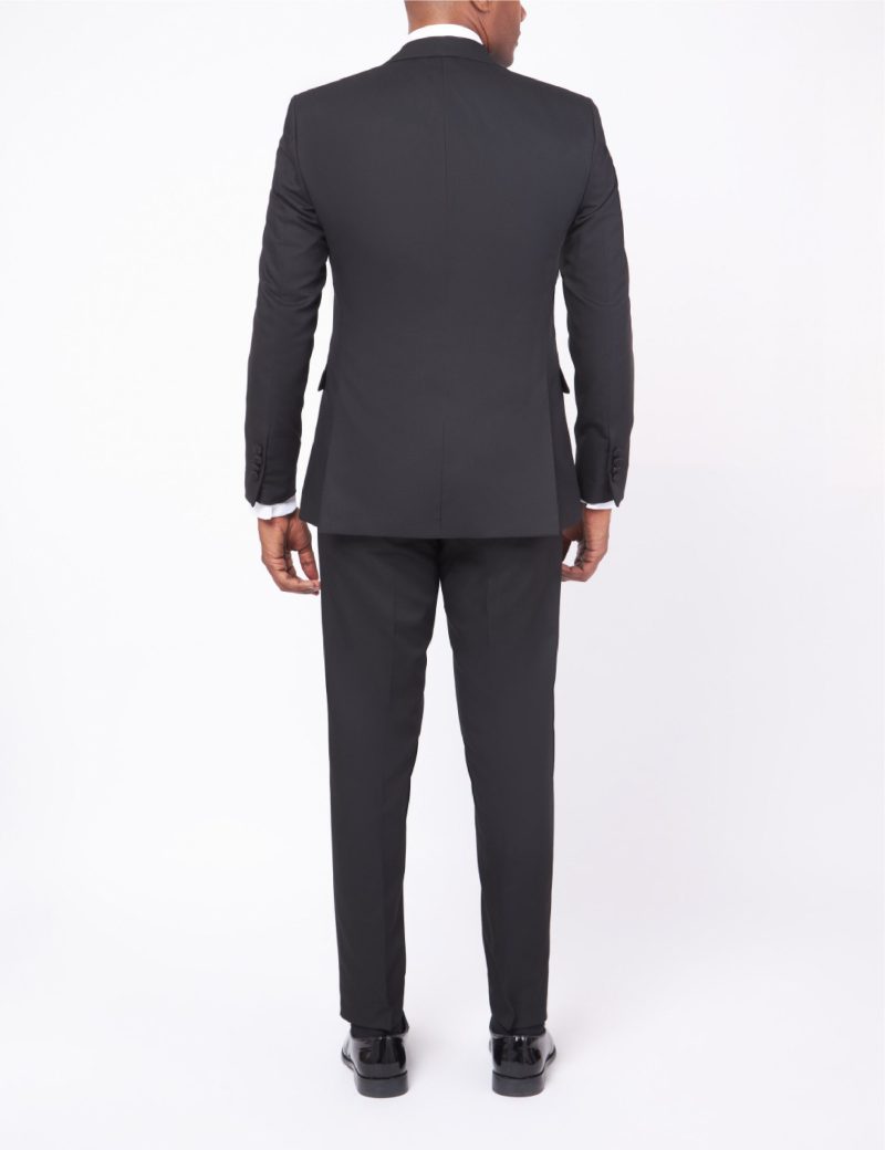 JK35SF18M003-Black-044-4 Slim-Fit Tuxedo Suit with Removable Lapel & Double-Breasted Vest