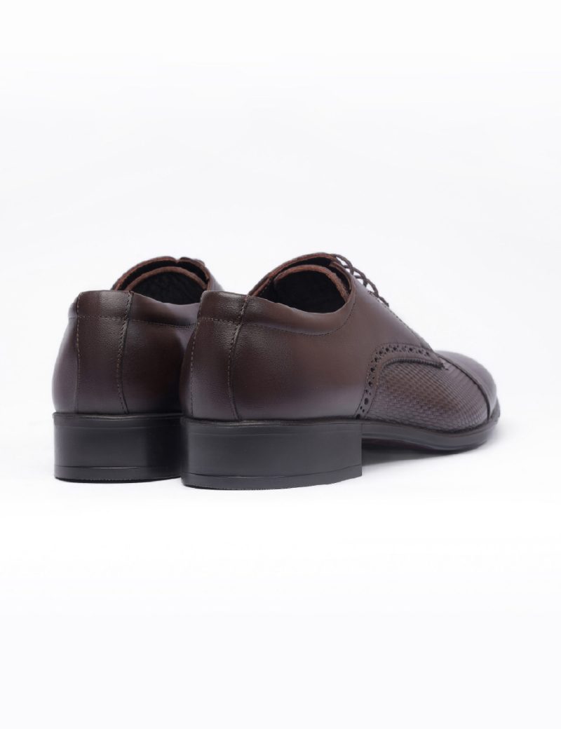 JK36KL14M047-Dark-brown-016-4 Men's derby semi-textured shoes