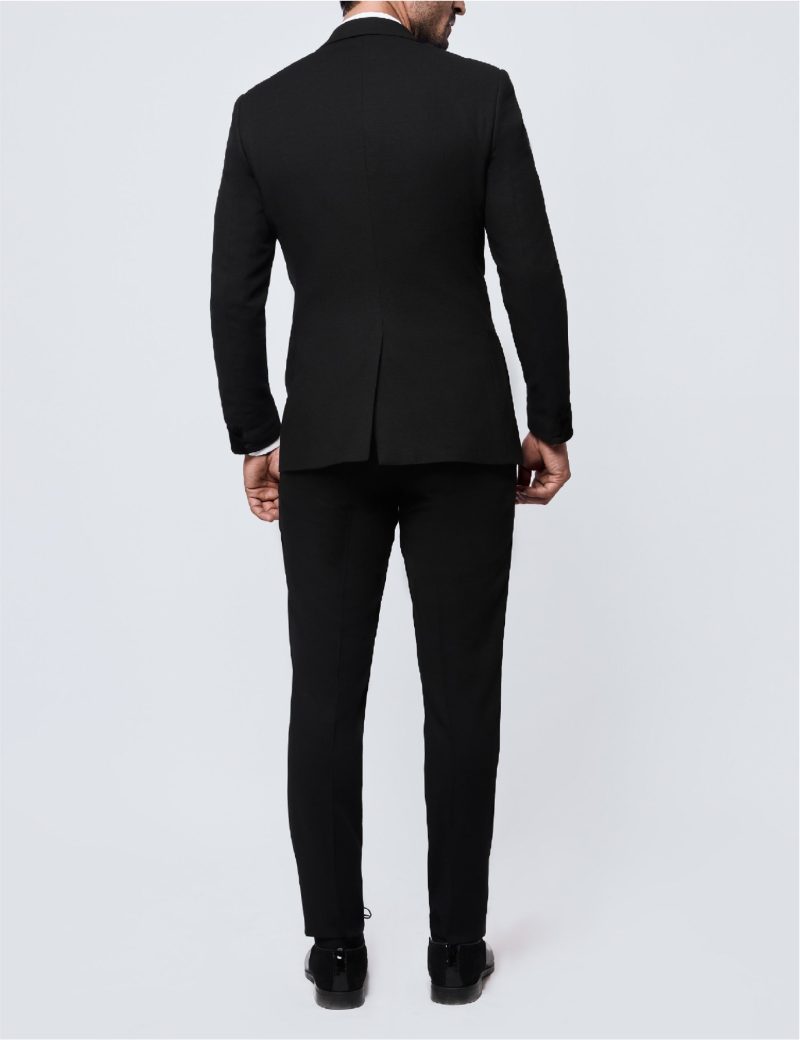 Tuxedo suit with a velvet lapel