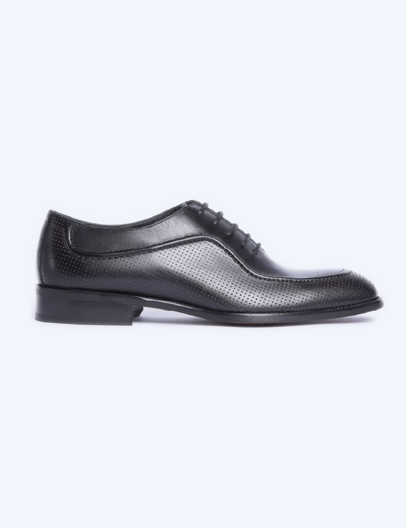 JK37KL14M007-Black-001-1 Men's oxford semi textured and comfy shoes