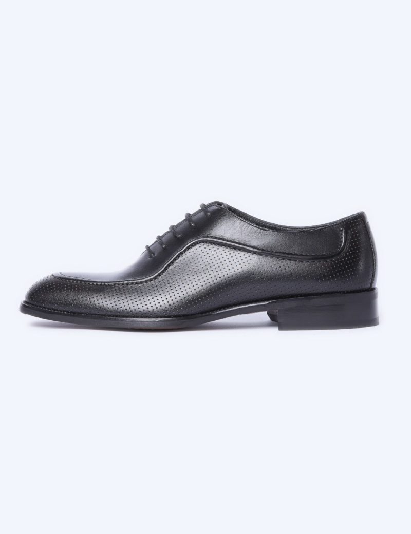 JK37KL14M007-Black-001-2 Men's oxford semi textured and comfy shoes