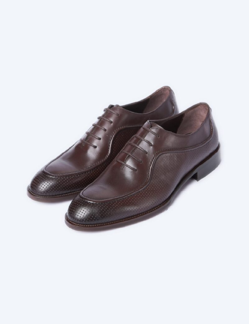 JK37KL14M007-Dark-brown-016-4 Men's oxford semi textured and comfy shoes