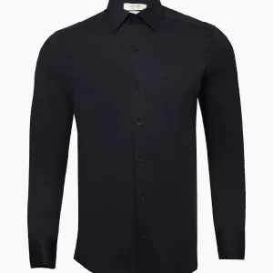 Black Slim Fit Cufflinks Shirt