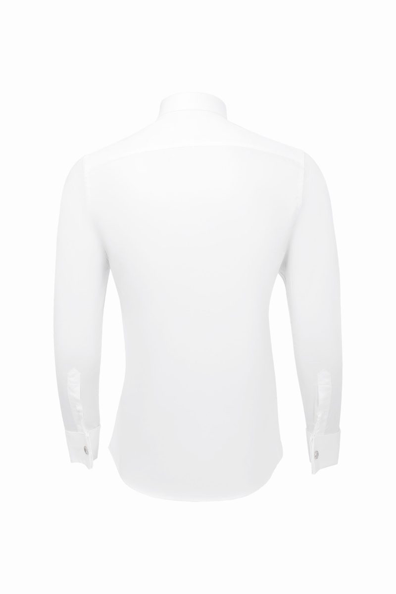 JK37SF01M063-White-394-2 Slim Fit Cufflinks Shirt