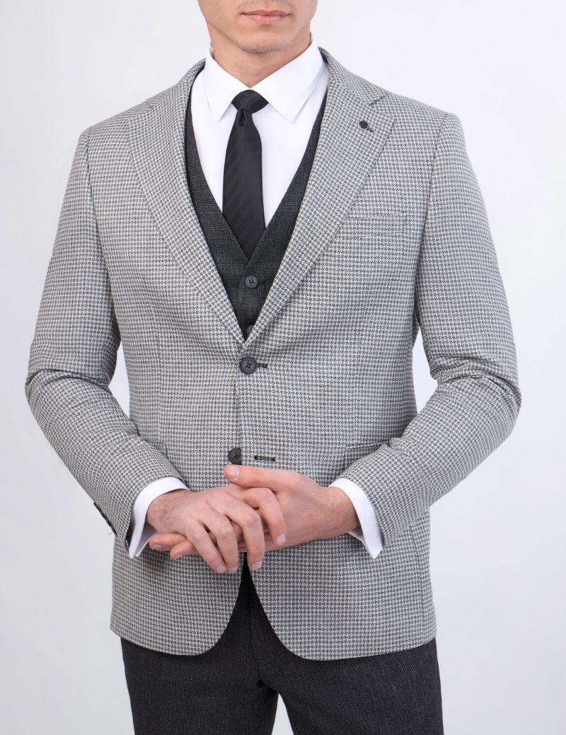 JK37SF02M014-Grey-001-3 Slim-Fit 3-Piece Mismatched Suit