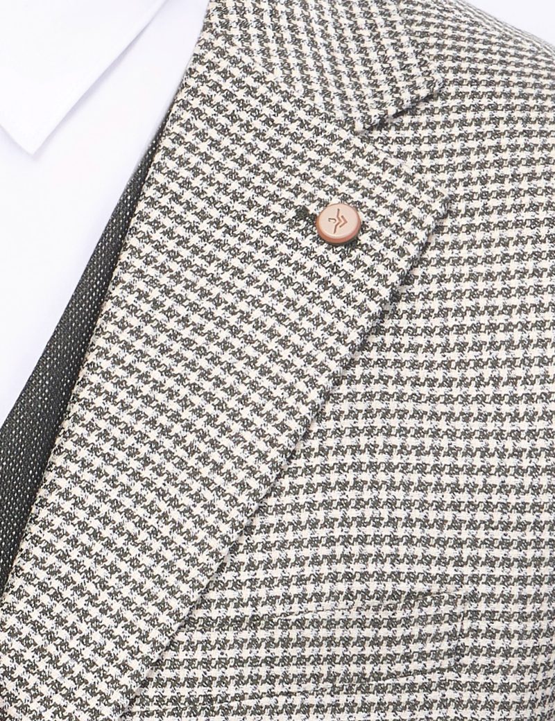 JK37SF02M014-Olive-523-5 Slim-Fit 3-Piece Mismatched Suit