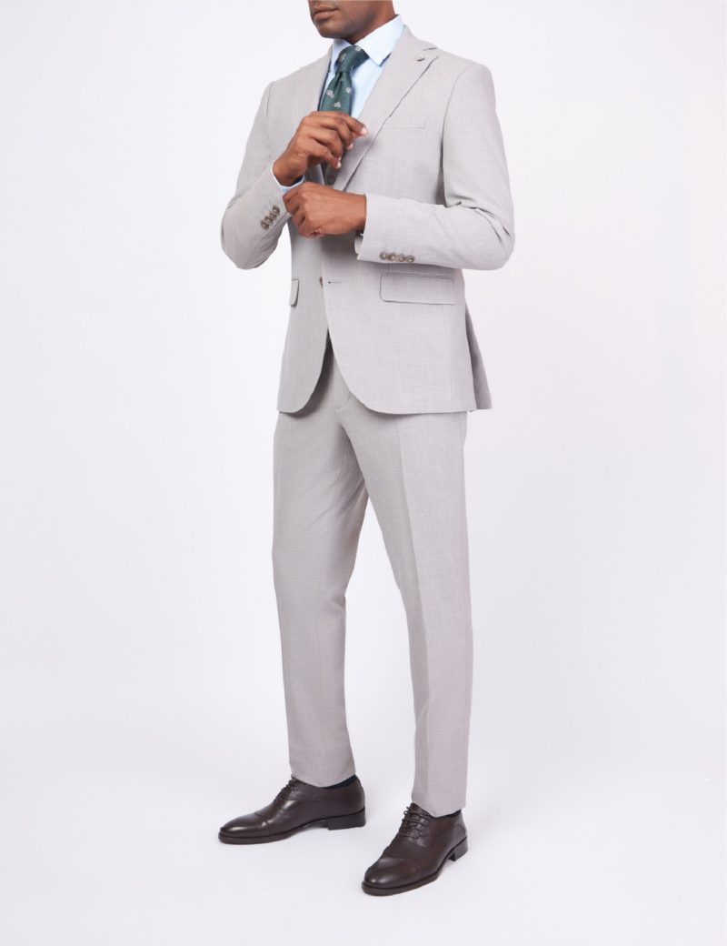 JK37SF02M021-Beige-899-2 Slim-Fit 3-Piece Classic Suit
