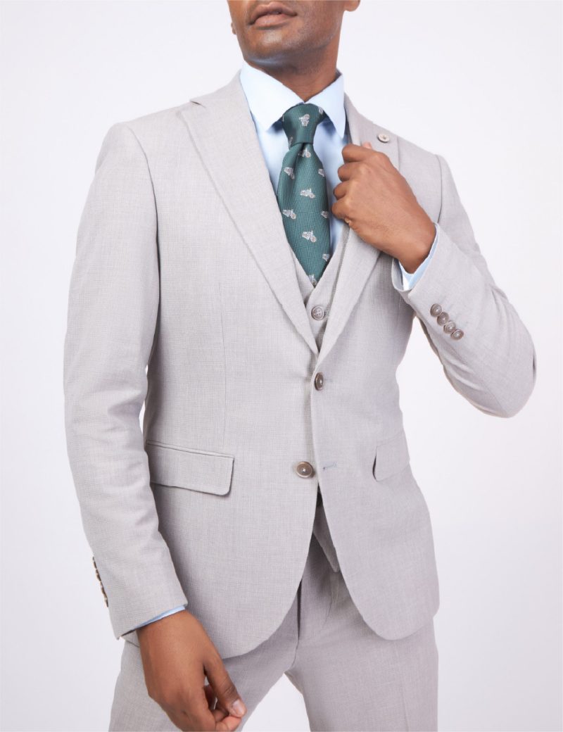 JK37SF02M021-Beige-899-3 Slim-Fit 3-Piece Classic Suit