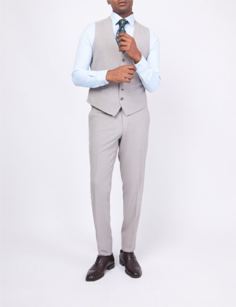 JK37SF02M021-Beige-899-5 Slim-Fit 3-Piece Classic Suit