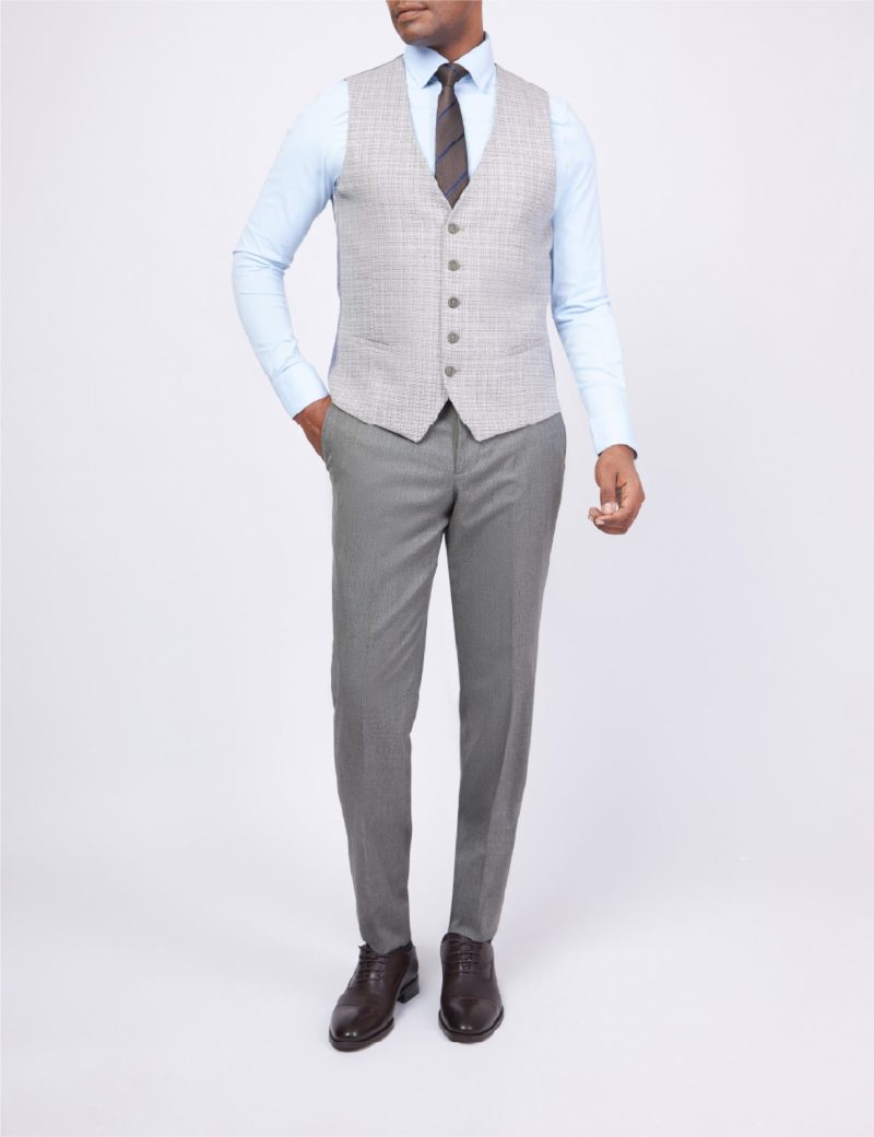 JK37SF02M059-Olive-523-5 Slim Fit 3-Piece Combined Suit