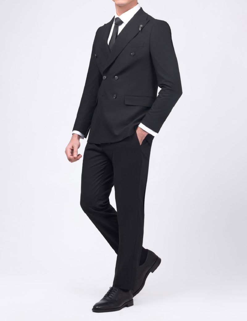 Double Breasted Formal Suit with a peak lapel