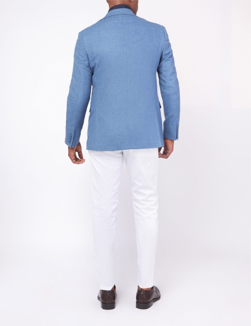 Slim-Fit Men's Twill Linen Blazer