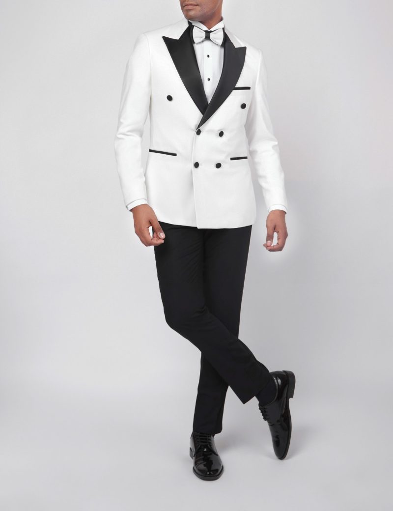 JK37SF18M041-White-606-1 Double breasted Tuxedo suit