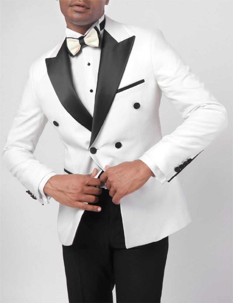 JK37SF18M041-White-606-3 Double breasted Tuxedo suit