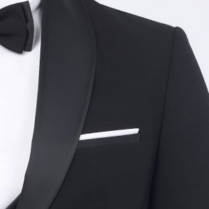 Tuxedo Suit with Shawl Satin Lapel & Double-Breasted Vest