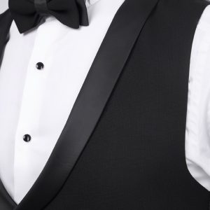 Tuxedo Suit with Shawl Satin Lapel & Double-Breasted Vest