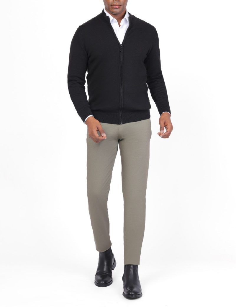 JK38RF06M002-Black-001-3 Men's Classic Plain Pullover