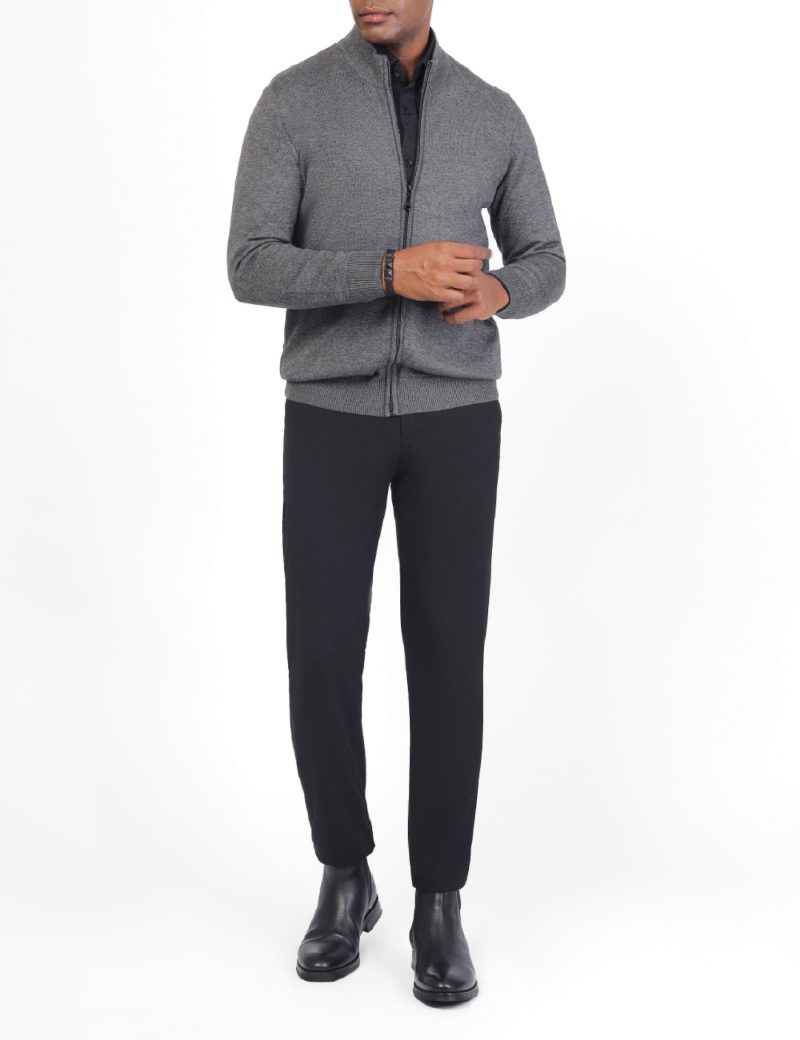 JK38RF06M002-Dark-grey-022-3 Men's Classic Plain Pullover