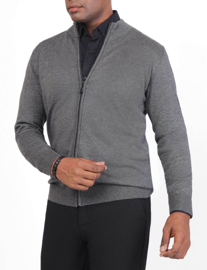 JK38RF06M002-Dark-grey-022-4 Men's Classic Plain Pullover