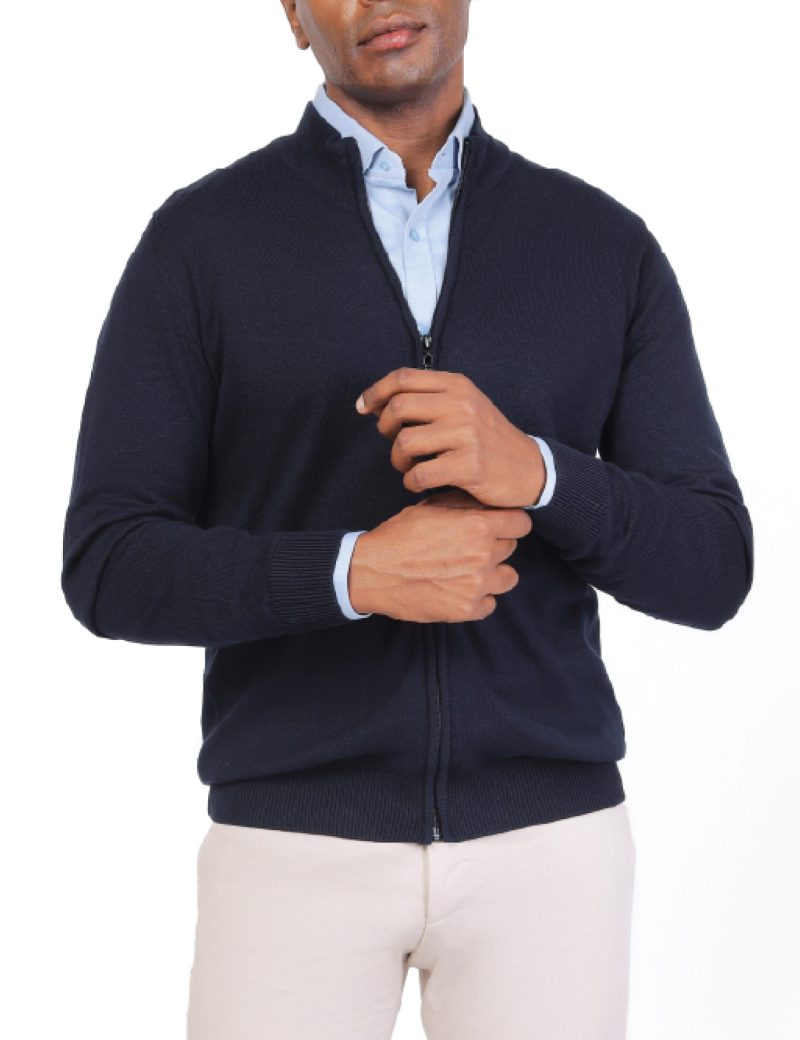 JK38RF06M002-Navy-002-1 Men's Classic Plain Pullover