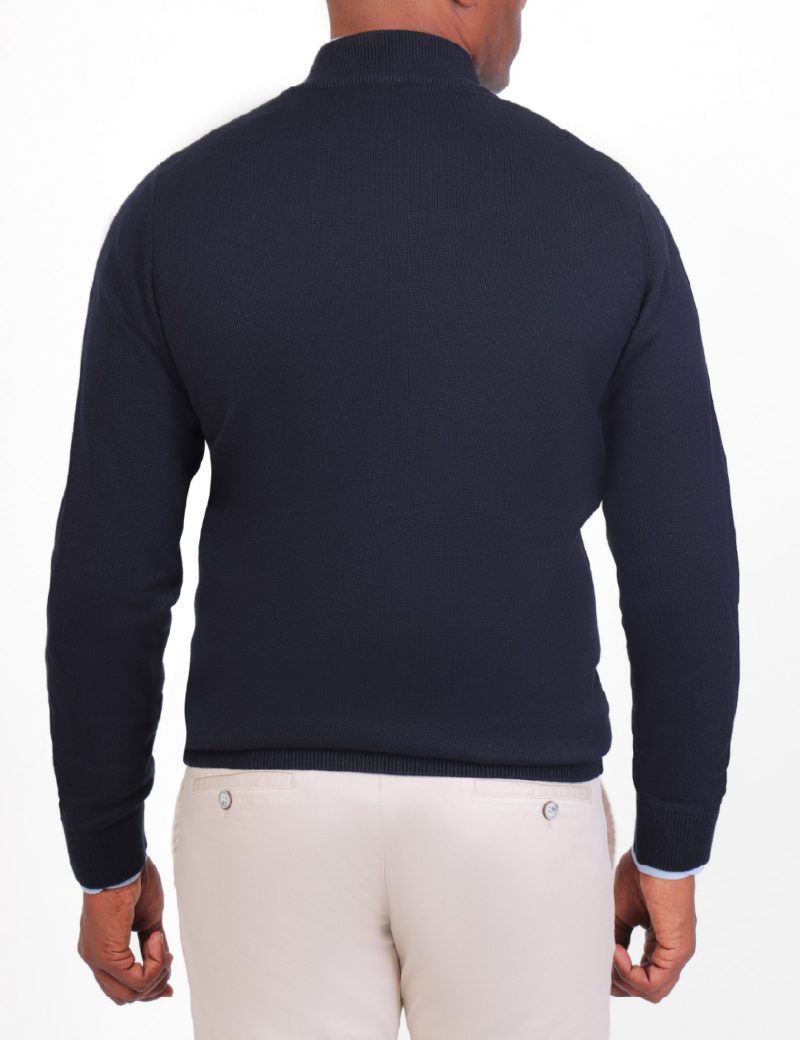 JK38RF06M002-Navy-002-2 Men's Classic Plain Pullover