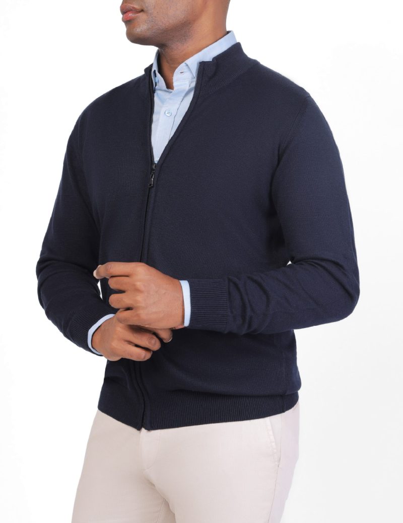 JK38RF06M002-Navy-002-4 Men's Classic Plain Pullover