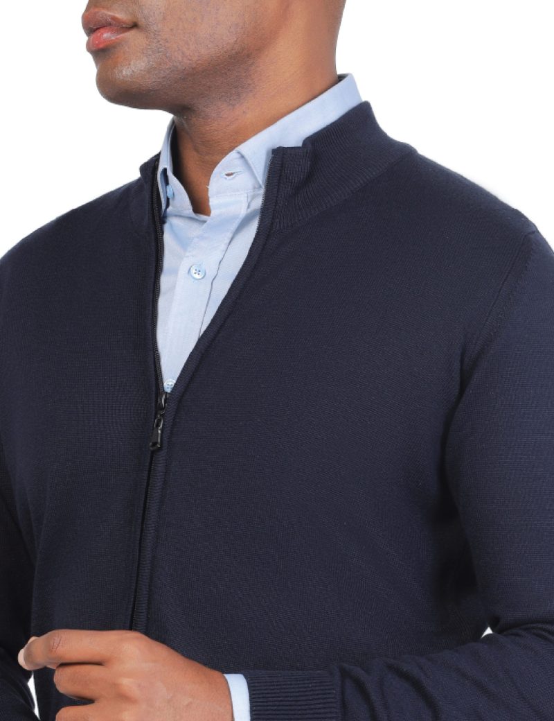 JK38RF06M002-Navy-002-5 Men's Classic Plain Pullover