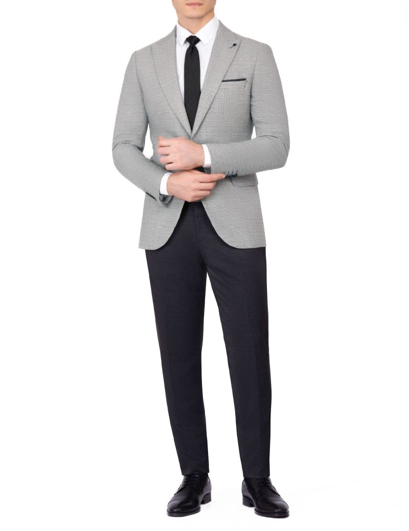 JK38SF02M058-Light-grey-001-1 Slim-Fit 2-Piece Mismatched Suit