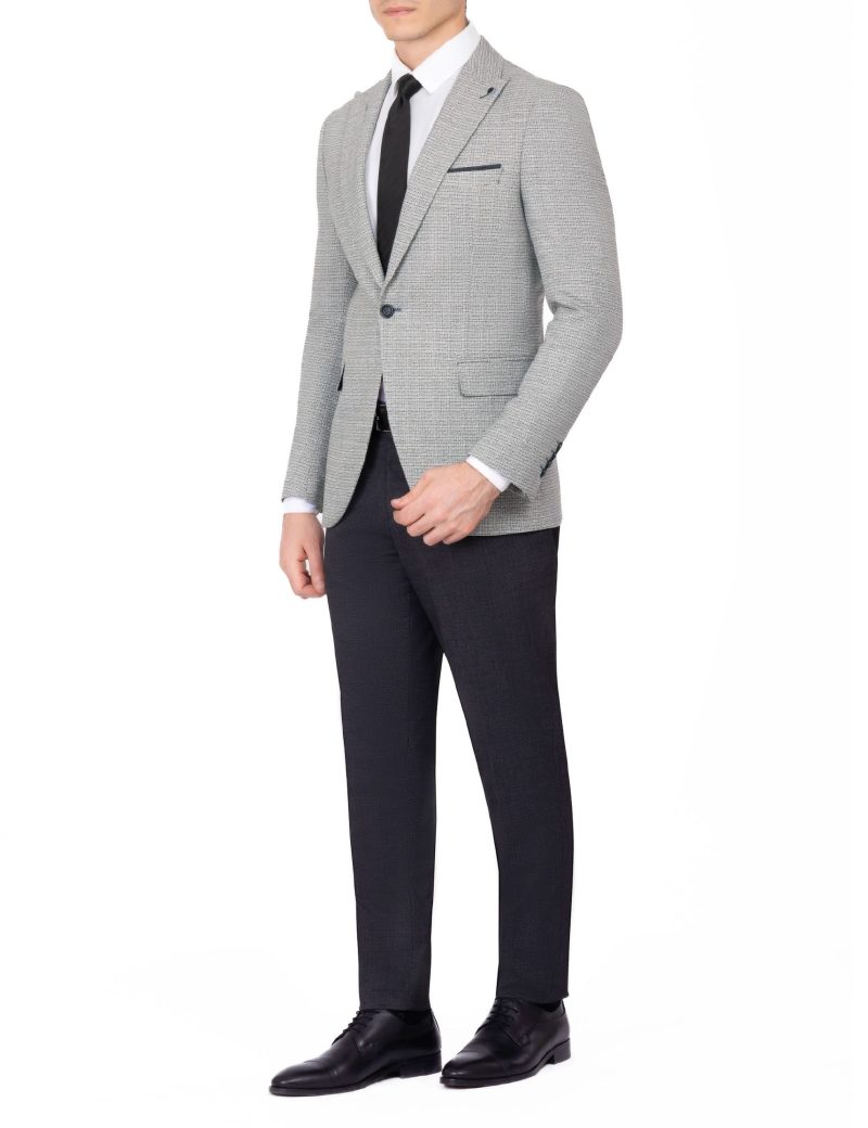JK38SF02M058-Light-grey-001-2 Slim-Fit 2-Piece Mismatched Suit