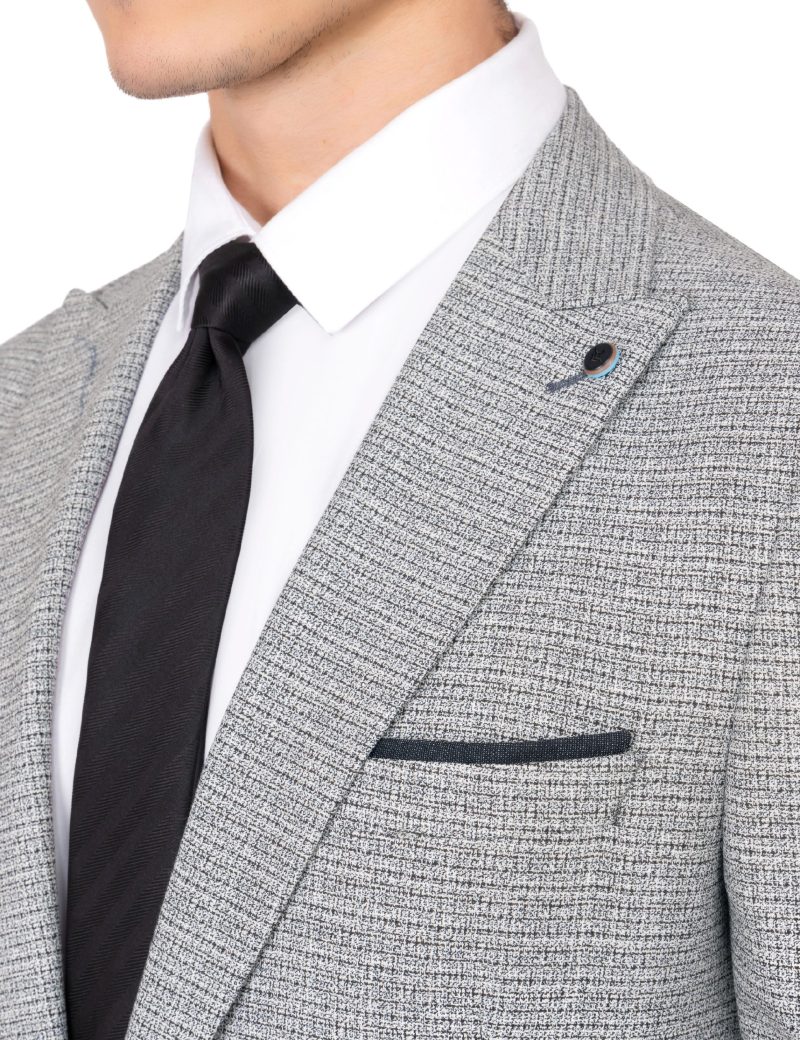JK38SF02M058-Light-grey-001-4 Slim-Fit 2-Piece Mismatched Suit
