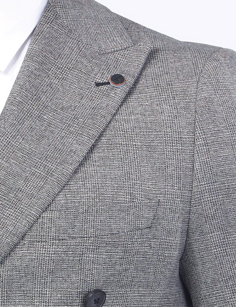 JK38SF02M103-Grey-001-5 Double Breasted Slim-Fit 2-Piece Suit