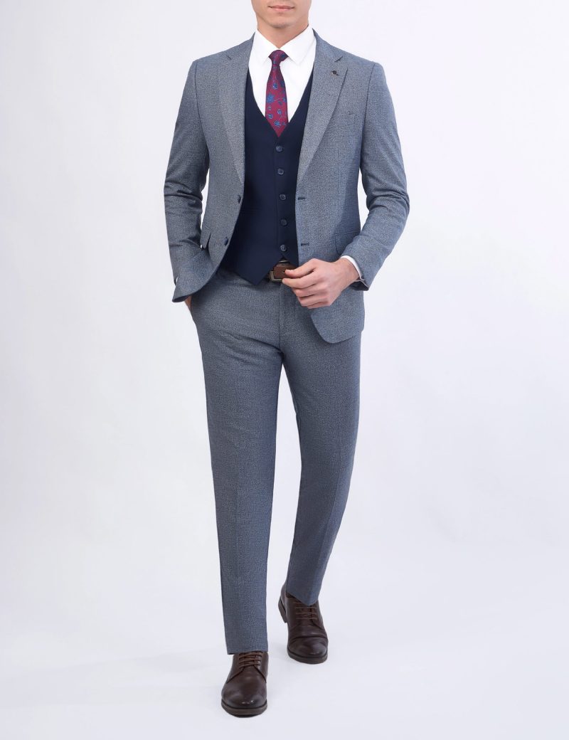 JK38SF02M106-Blue-002-1 Combined 3-Piece Slim Fit Suit