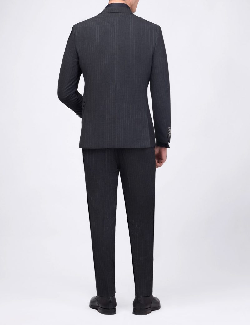 JK38SF02M161-Dark-grey-044-2 Double Breasted Slim-Fit 2-Piece Striped Suit