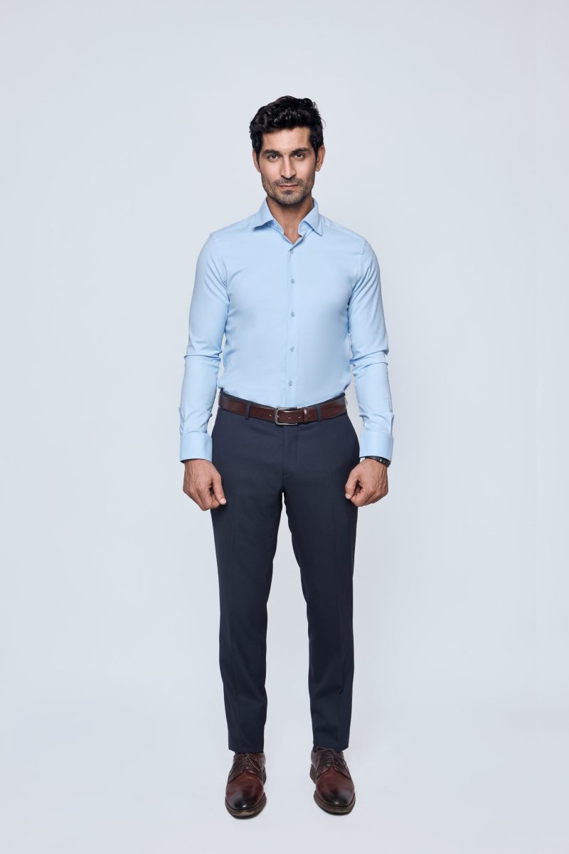 JK38SF03M014-Navy-002-4 Formal Textured Pants