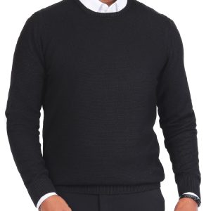 Textured Pullover with a Round Neck