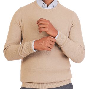 Textured Pullover with a Round Neck