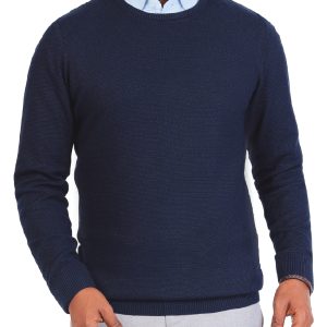 Textured Pullover with a Round Neck