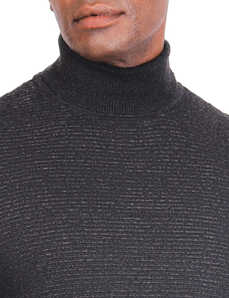 JK38SF06M029-Dark-grey-014-4 Striped Pullover with a High Neck