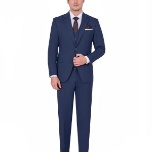 Classic Two-Piece Suit with Notch Lapel and Flap Pockets