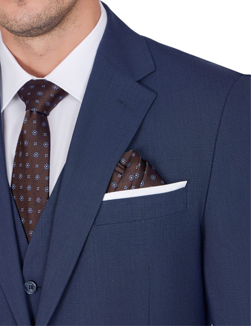 JK39KL02M016-Blue-002-4 Classic Two-Piece Suit with Notch Lapel and Flap Pockets