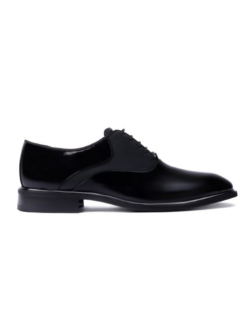 Elegant Plain Patent Leather Oxford Shoes