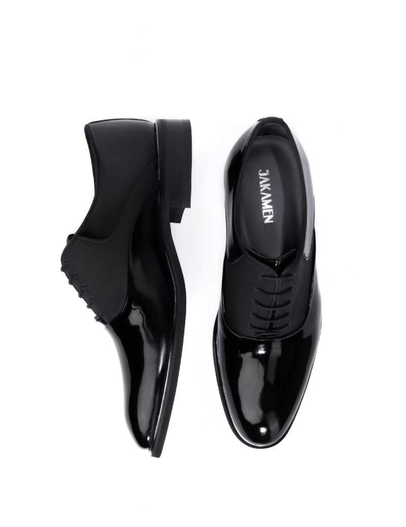 JK39KL14M001-Patent-001-2 Elegant Plain Patent Leather Oxford Shoes