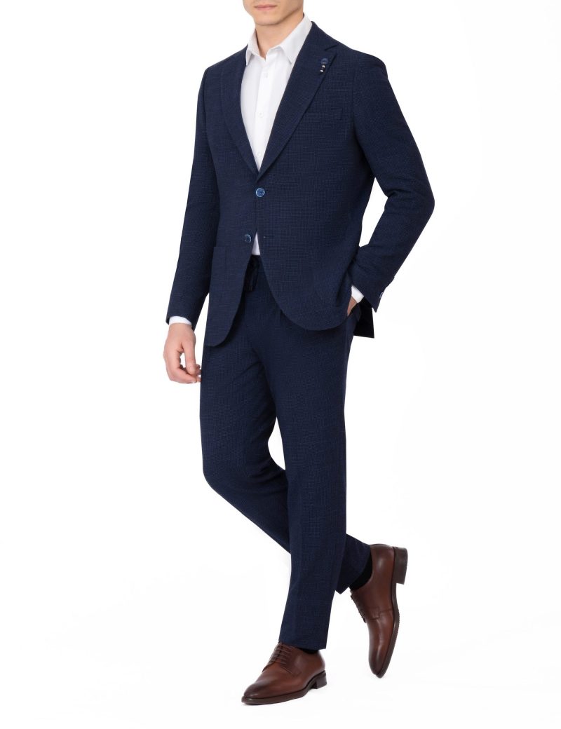 JK39SF02M056-Navy-002-2 Slim-Fit 2-Piece Suit with Rope-Tied Pants