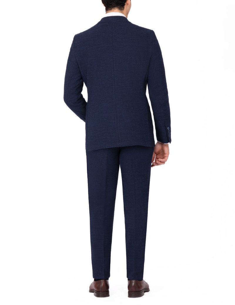 JK39SF02M056-Navy-002-3 Slim-Fit 2-Piece Suit with Rope-Tied Pants