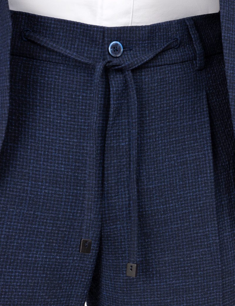 JK39SF02M056-Navy-002-6 Slim-Fit 2-Piece Suit with Rope-Tied Pants