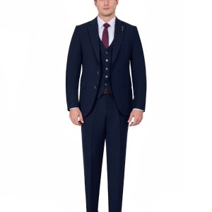 Elegant Two-Piece Suit with Notch Lapel and Double Vent
